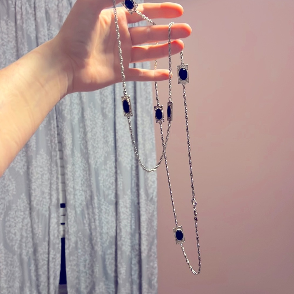 ✅ (SOLD) at flea market Black Necklace